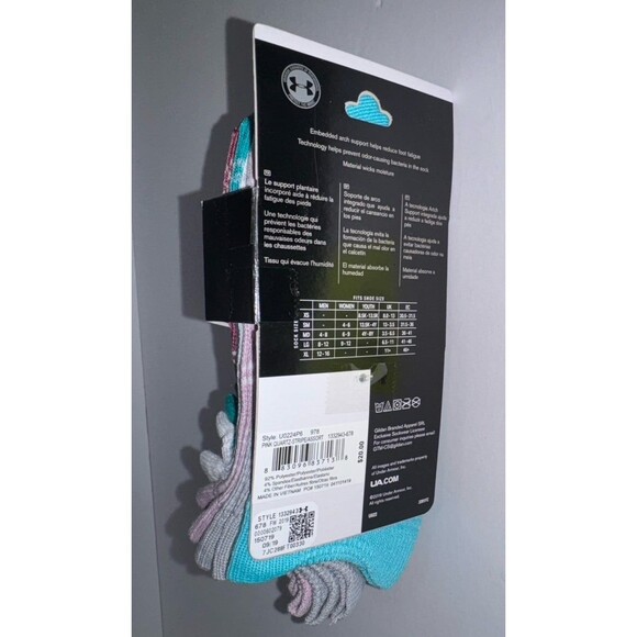Women’s size 6-9 Under armor UA Essential socks pack of 6 pair - Picture 3 of 6
